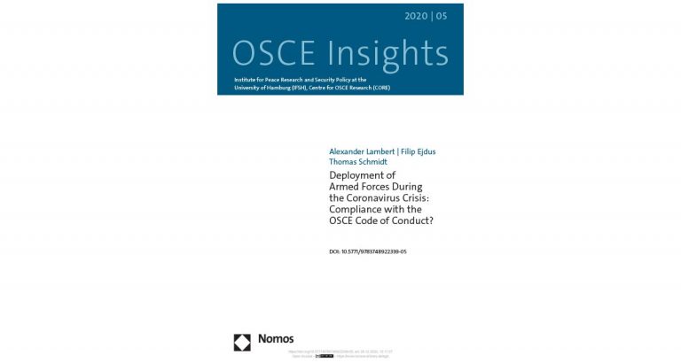 Deployment of Armed Forces During the Coronavirus Crisis