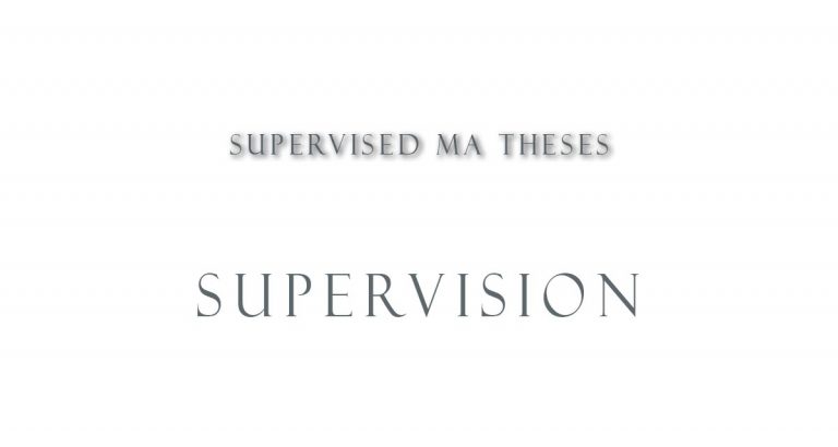 Supervised MA theses